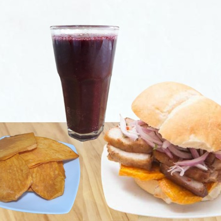 Combo Sanguche Chicharron+Camote Frito+Chicha M.