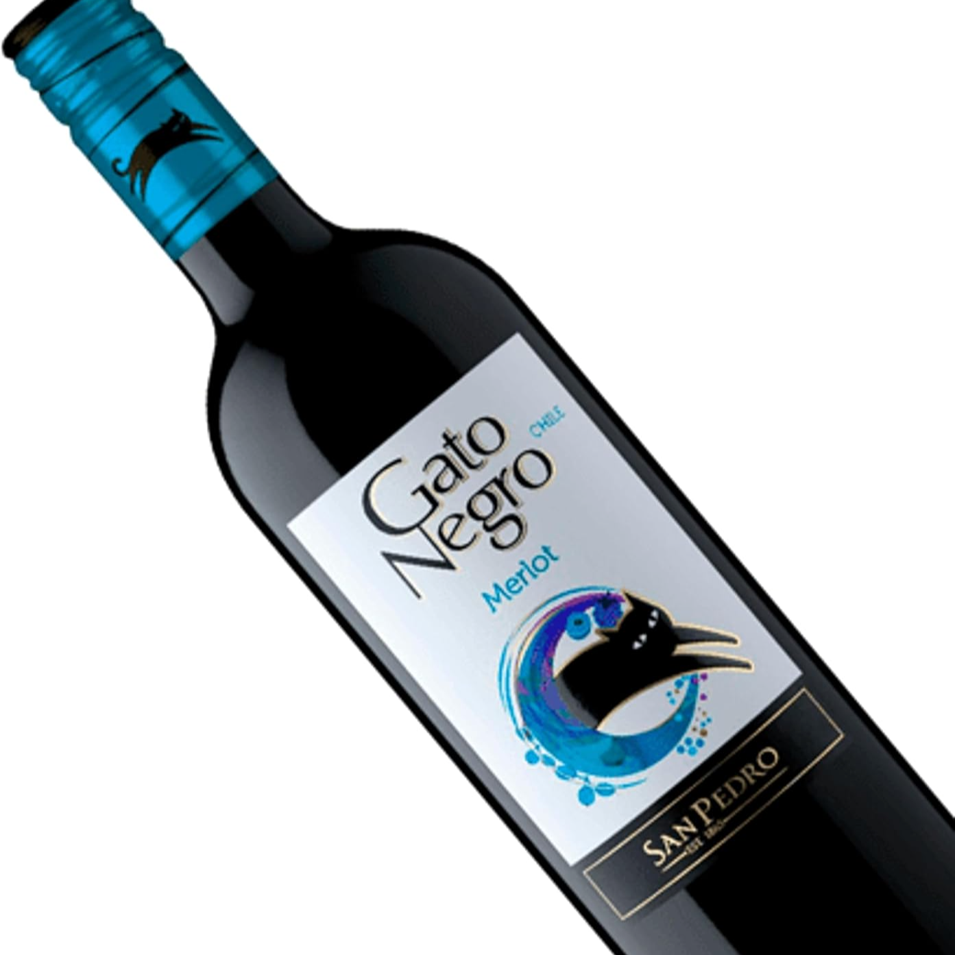 Bebida Vinho Gato Negro Merlot Tinto Meio Seco 750ml