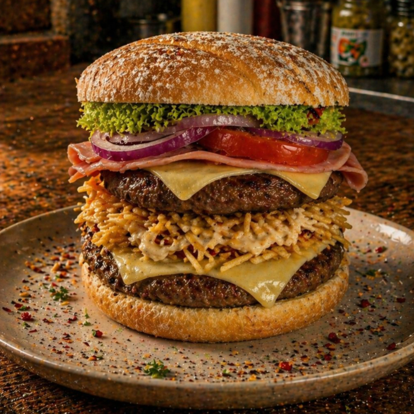 Maxi 😁 Crazy🙃 Doble 🍔😲 con 80 % OFF