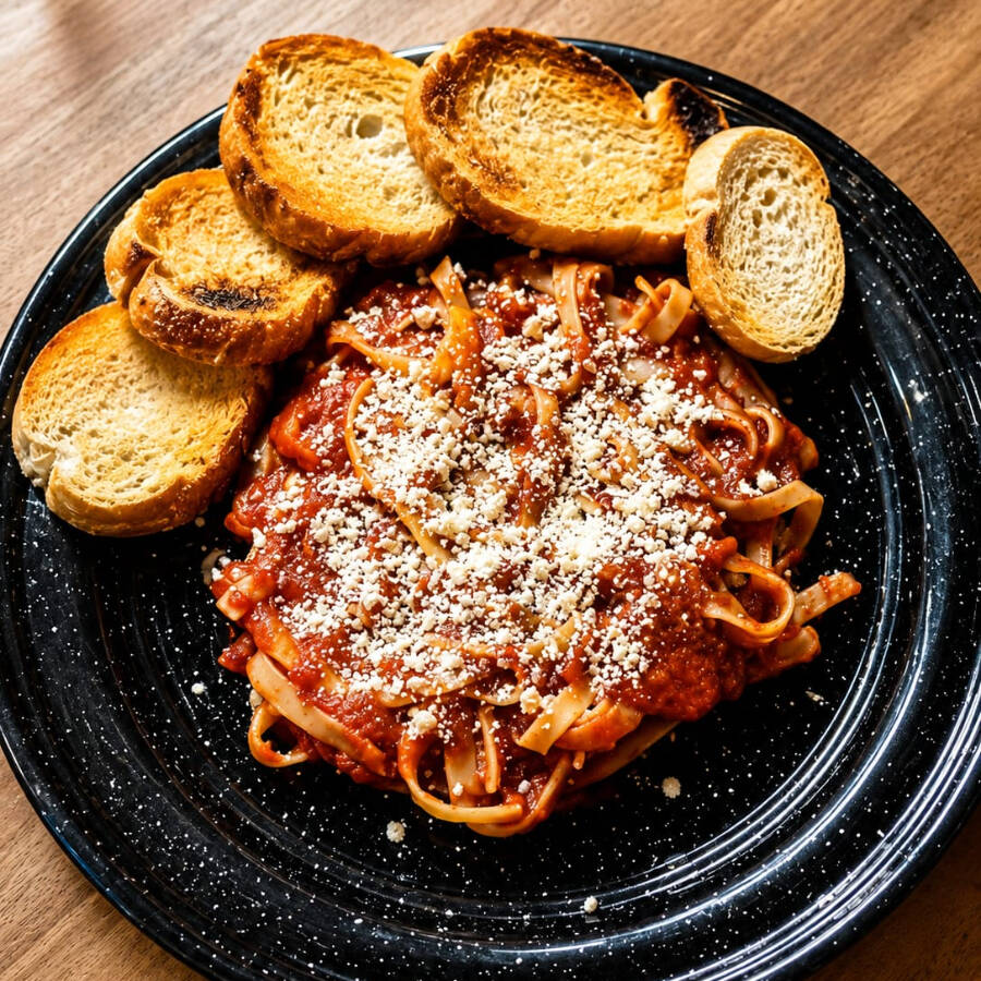 PASTA POMODORO CON PAPAS