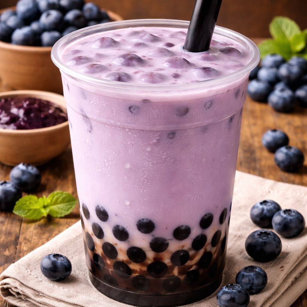 Bubble Tea Blueberry 16 Onz