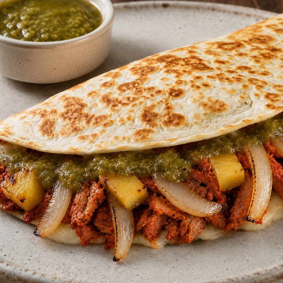 QUESADILLOTA ADOBADA 🌮🧀🍍