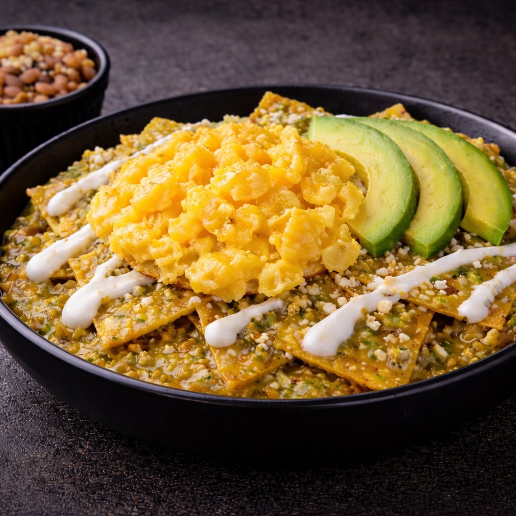 Chilaquiles con Huevo Revuelto