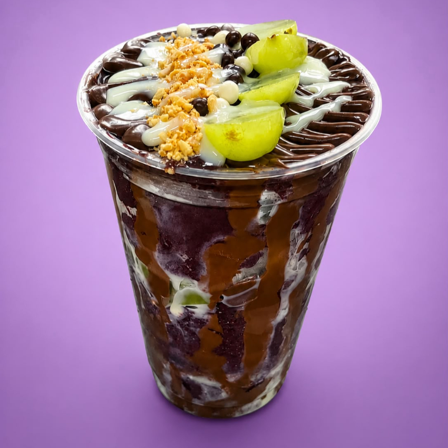 Açaí no copo, monte o seu preferido e se delicie. #acai #Nutella #sorvete #morango #açaígourmet #cupuaçu #Ninho