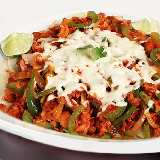 Alambre con queso.