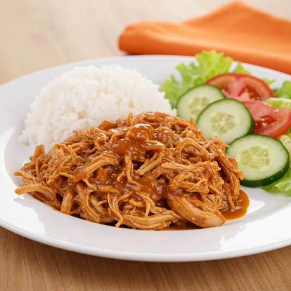 Pollo BBQ con Arroz y Ensalada