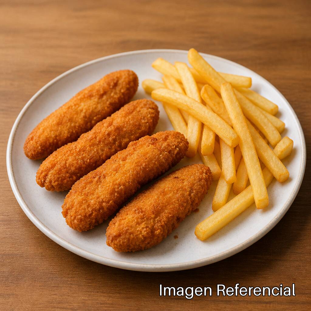 Combo Tiras Individual (4 Tiras + Papas Chicas)