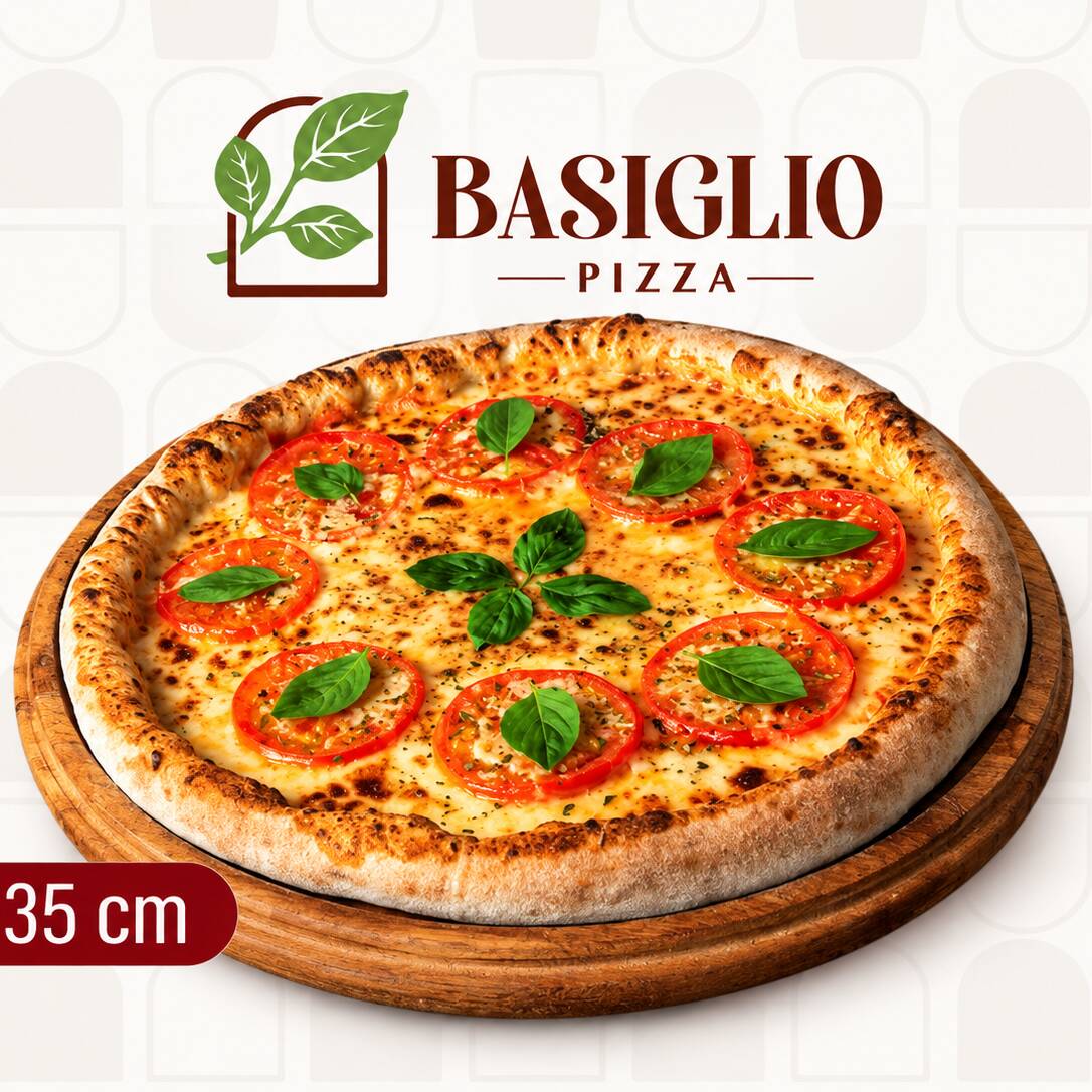 Pizza grande (35cm, 8 fatias) até 2 sabores.