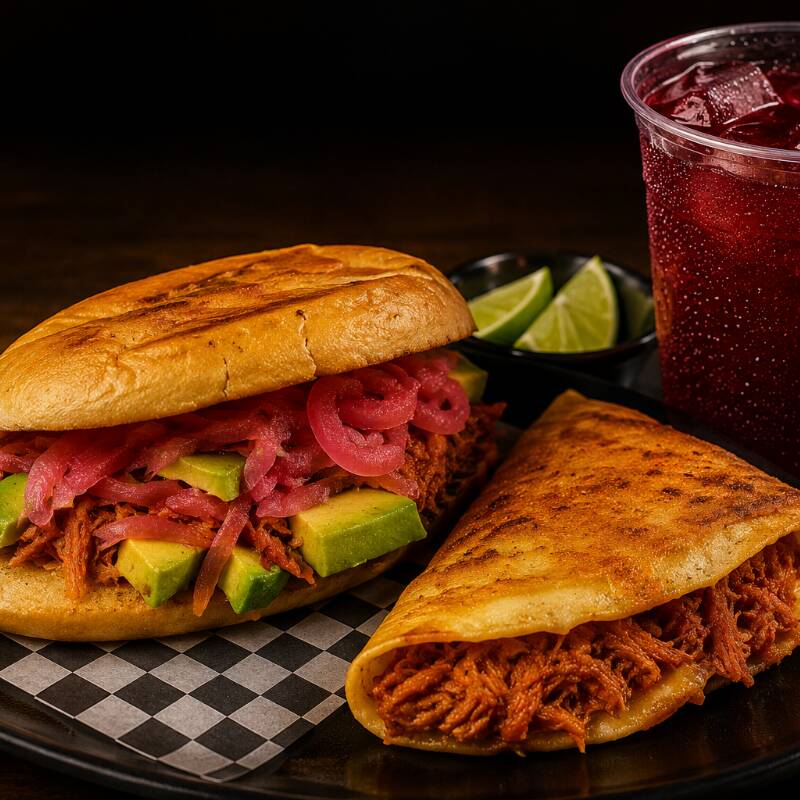 1 Torta + 1 Taco Especial + Agua del Dia 1/2 LT