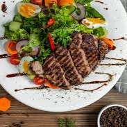 ARRACHERA+ENSALADA+ PAPAS+FRIJOLES+REFRESCO