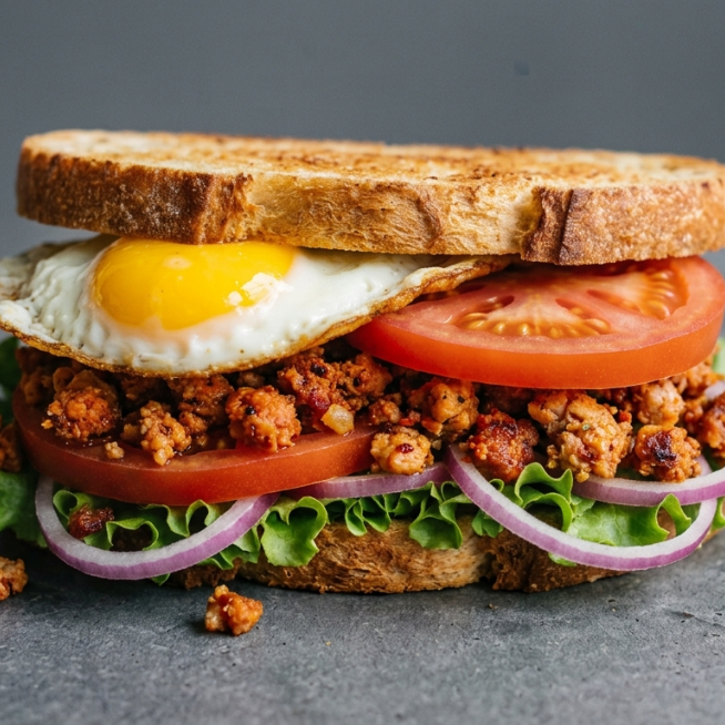 Sandwich de Huevo con Chorizo