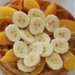 Waffle Durazno