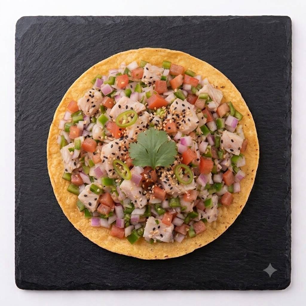 Tostada de Ceviche de Pescado