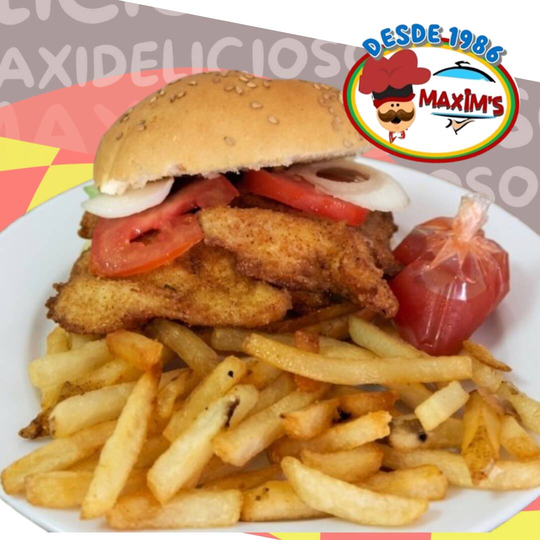 HAMBURGUESA DE PECHUGA EMPANIZADA