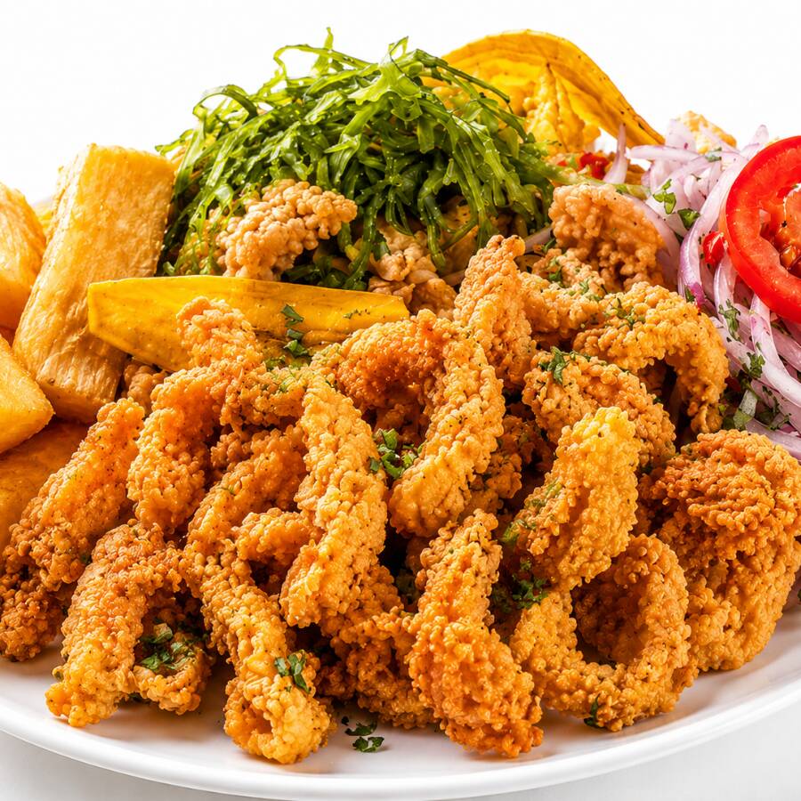 Chicharrón De Pota Con Yuca