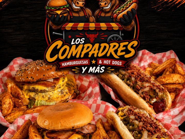 LOS COMPADRES HAMBURGUESAS HOT DOGS Y MAS