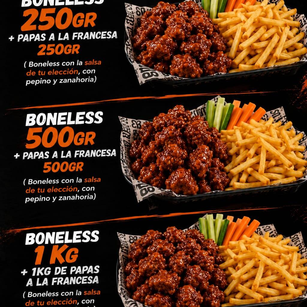 PAPAS 500GR + BONELESS 500GR