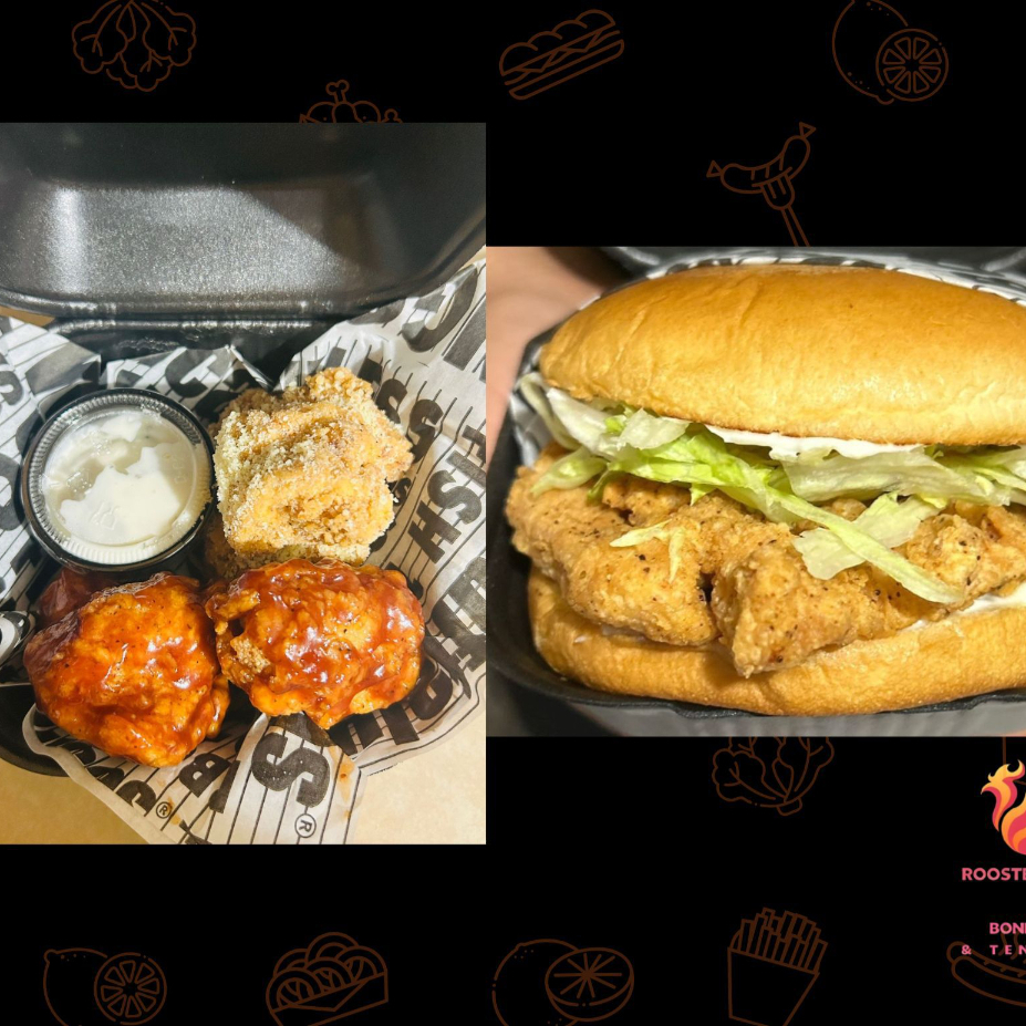 Paquete de 6 boneless y un chicken sándwich