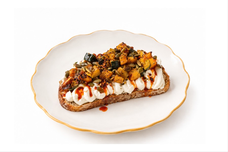 TOSTADA DE CALABAZA ASADA