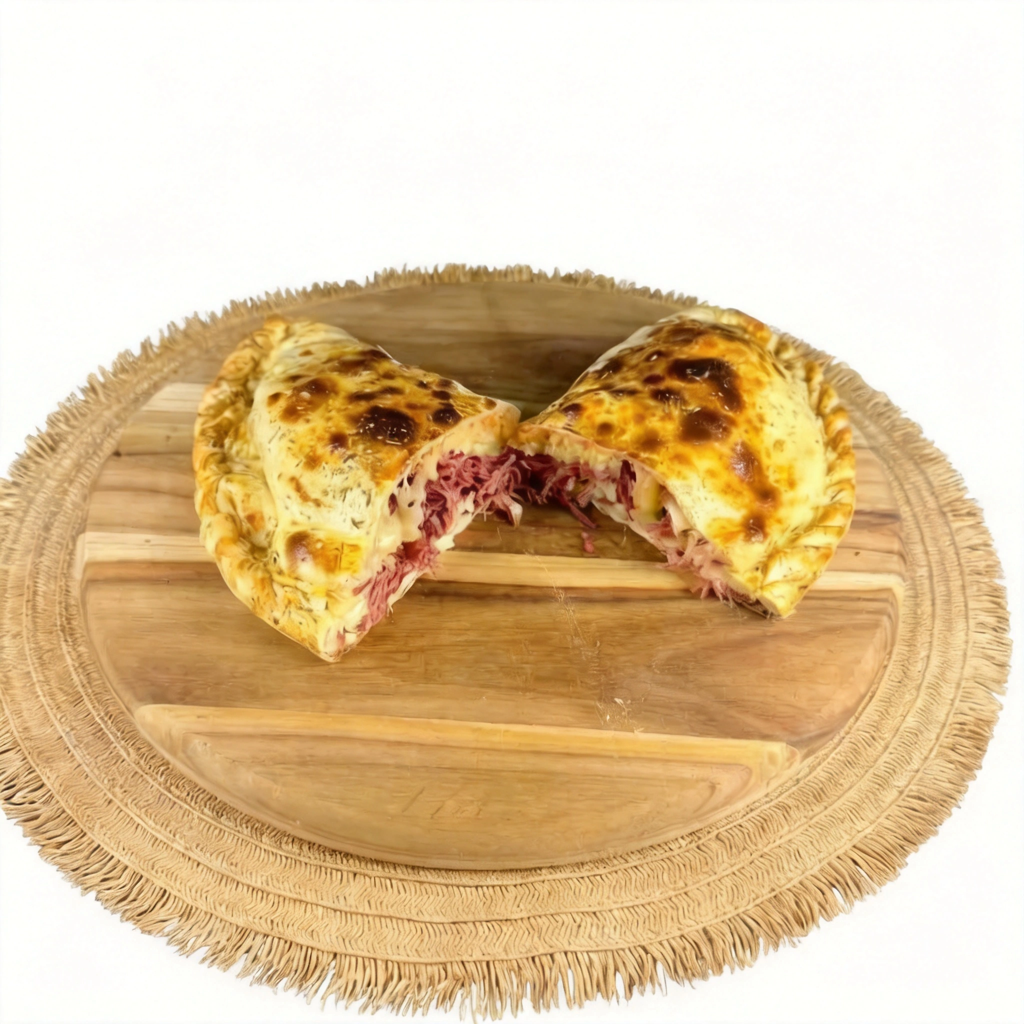 Mussarela e carne seca desfiada