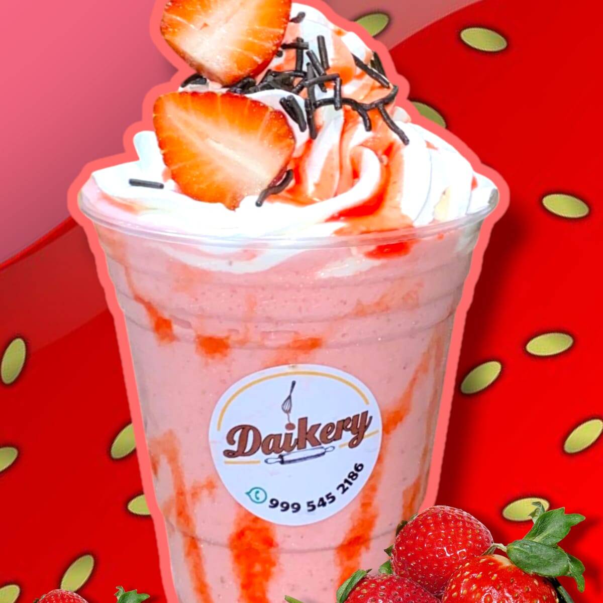 Frappé Fresas con Crema Grande 32 Oz