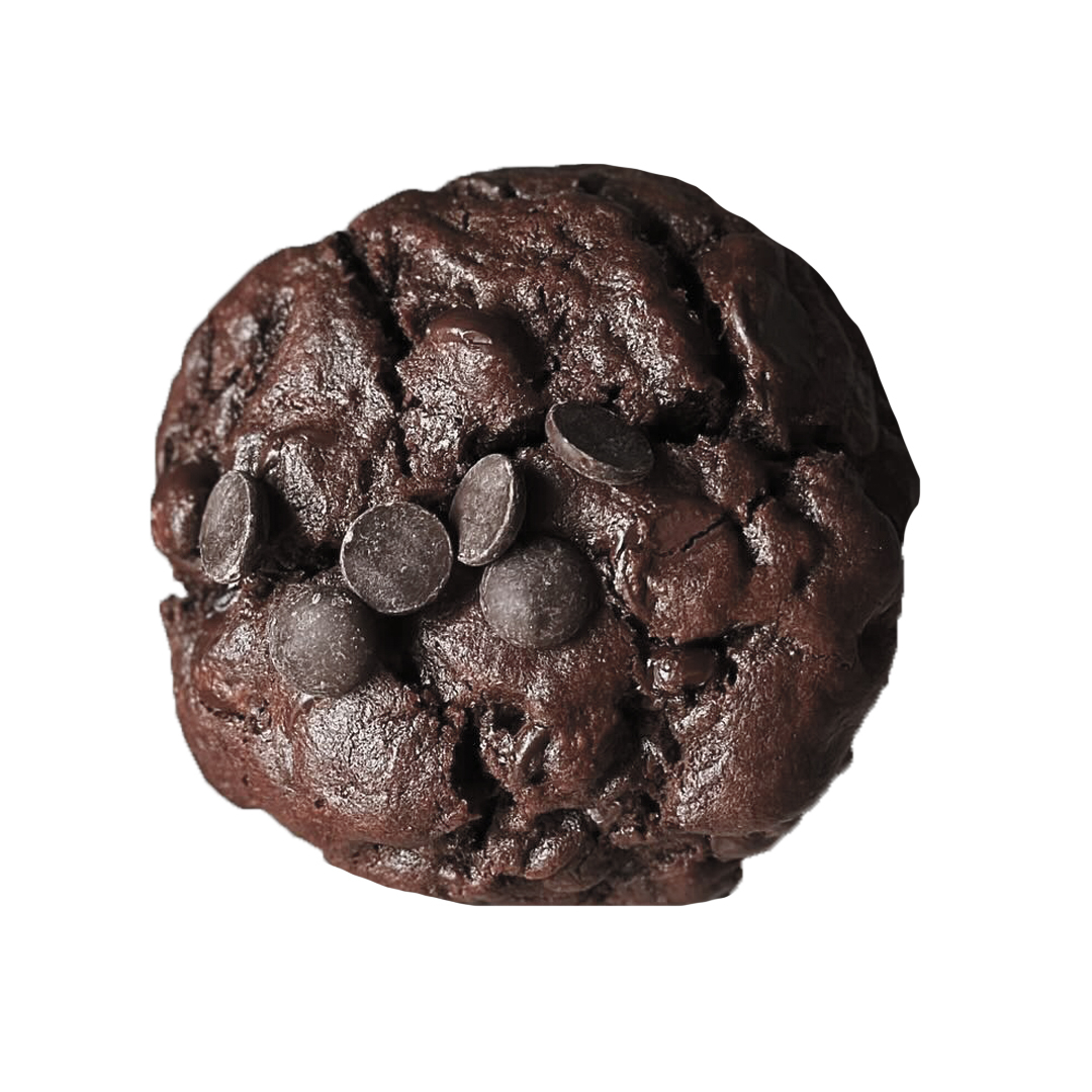 Massa de Cacau 100%, gotas de chocolate preto e Brigadeiro de Cacau 100%