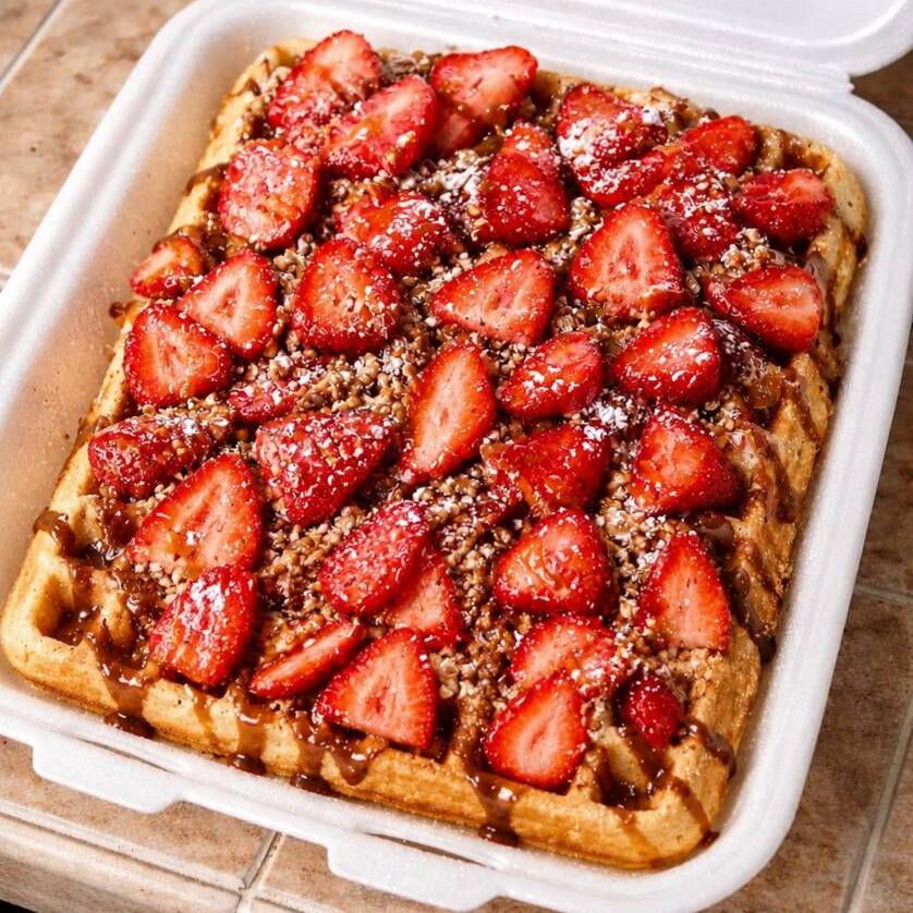 Wafle Con Fresa
