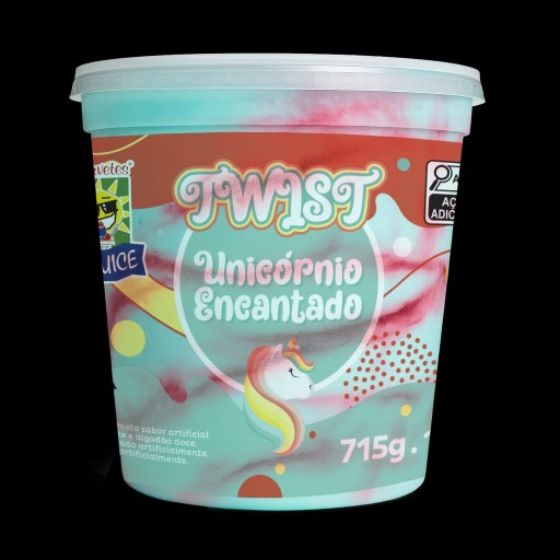 Sorvete de massa sabor Algodão Doce e Chiclete.