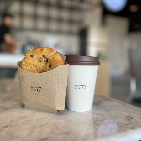 Galleta New York y Café Americano