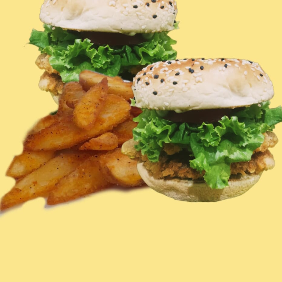 2 Fish Burger + Papas Gajo