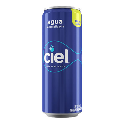 Agua mineral lata