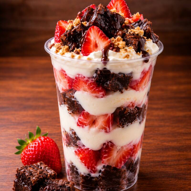 Brownie Lovers con Fresas 🍓🍫