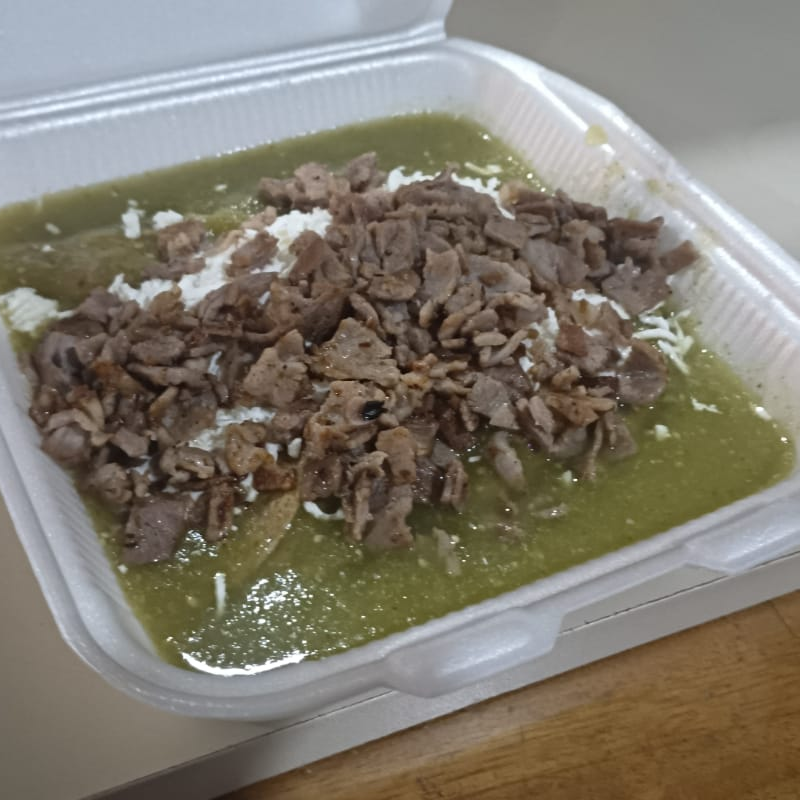 Enchiladas Verdes de Bistec 5 Piezas