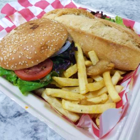 ComboLunch:HamburguesRes+LonchePierna+PapasFrances