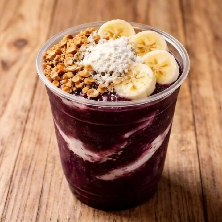 Açaí + 3 complementos grátis.