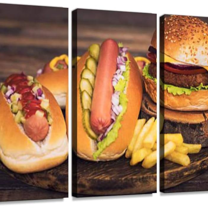 Hamburguesa, 3 Hot Dog y Coca