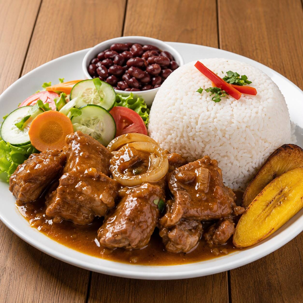 Casado con Carne Salsa + Bebida
