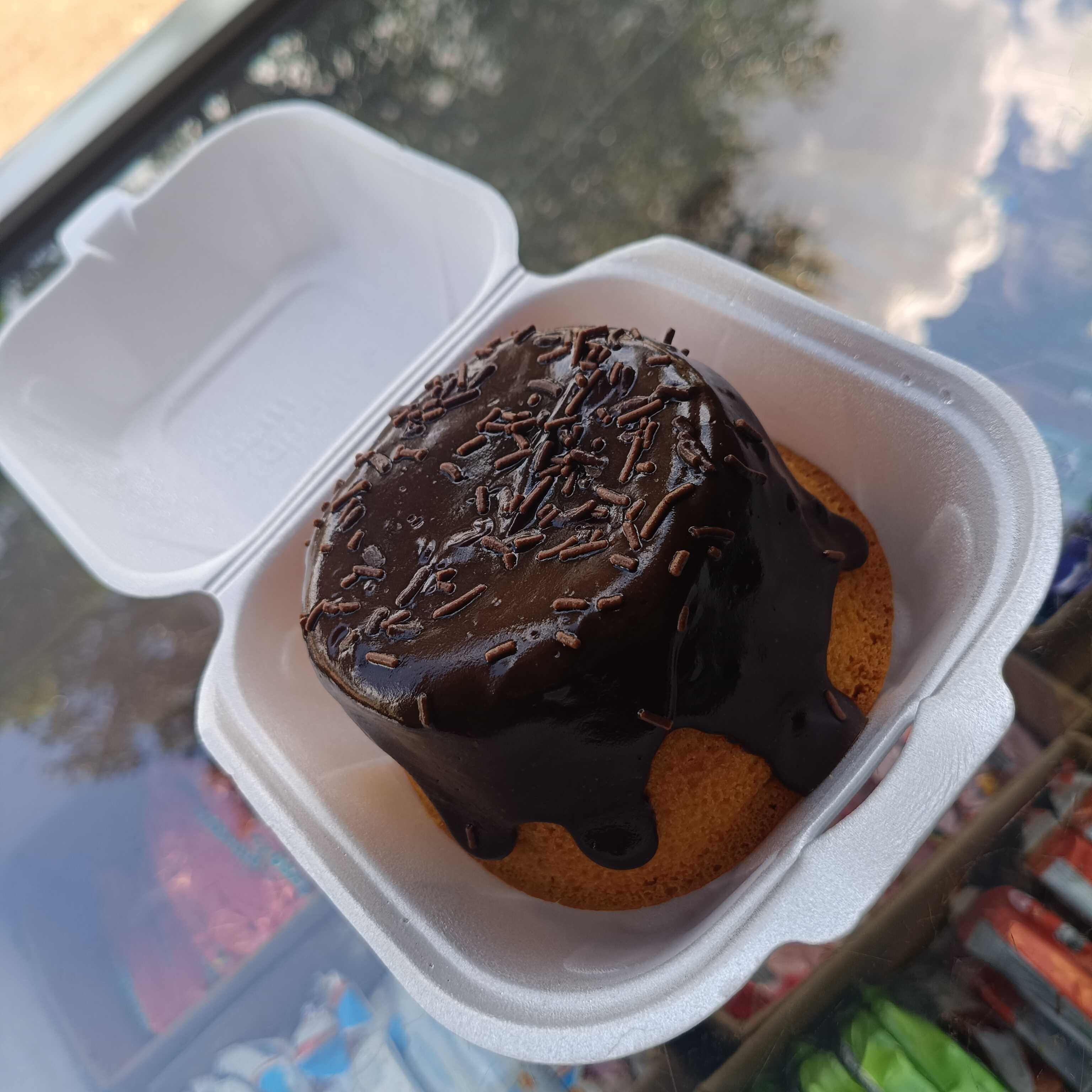 delicioso bolo de cenoura com cobertura de chocolate.