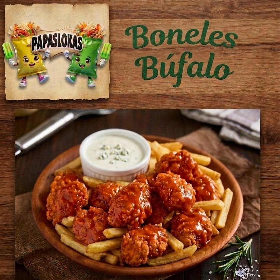 Boneless Búfalo con Papas