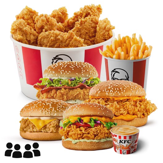 Pra matar toooodas as fomes: Compre 1 Balde Grande (8 Tiras) + 4 Sanduíches + 1 Balde de Batata com desconto + 1 Molho 120g.
Imagens Meramente Ilustrativas.