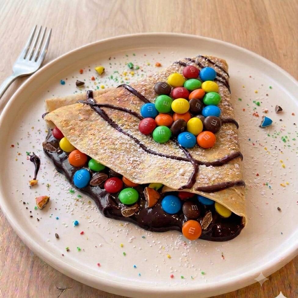 Crepe FUDGE + m&m