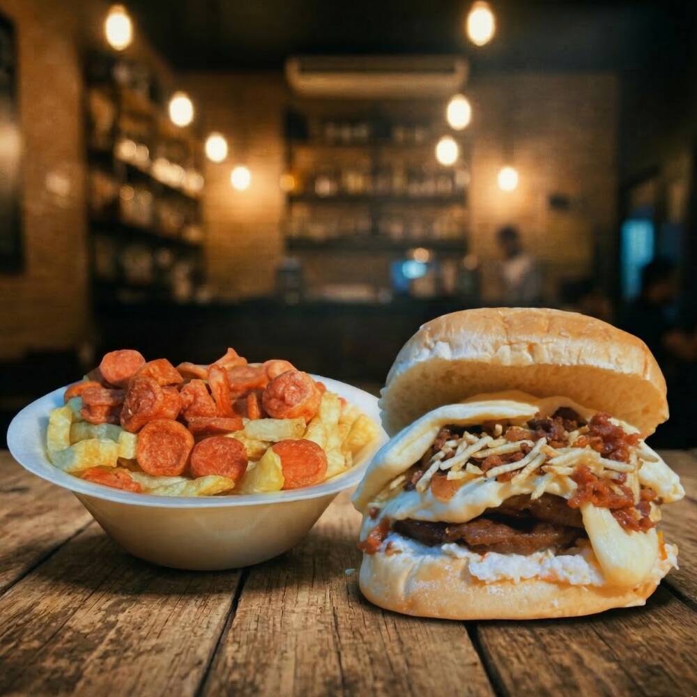 Combo Hamburguesa Doble Queso y Doble Tocineta