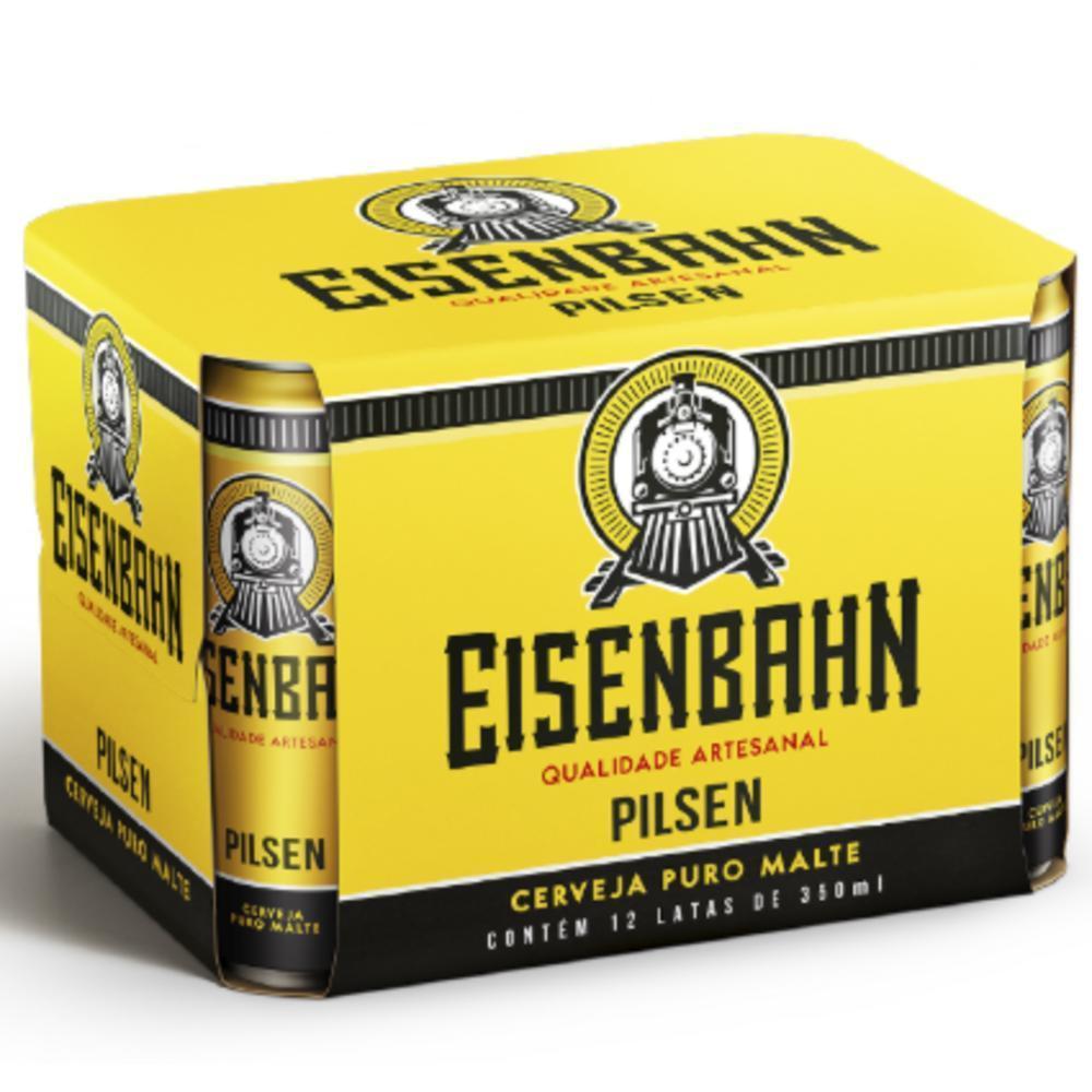 Eisenbahn Cerveja Pilsen Lata 350ml - Pack com 12 Unidades