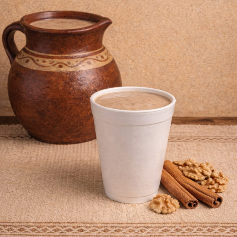 Vaso de 1/2 L de Atole de Nuez