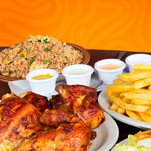 1/2 Pollo a la brasa + Arroz Chaufa