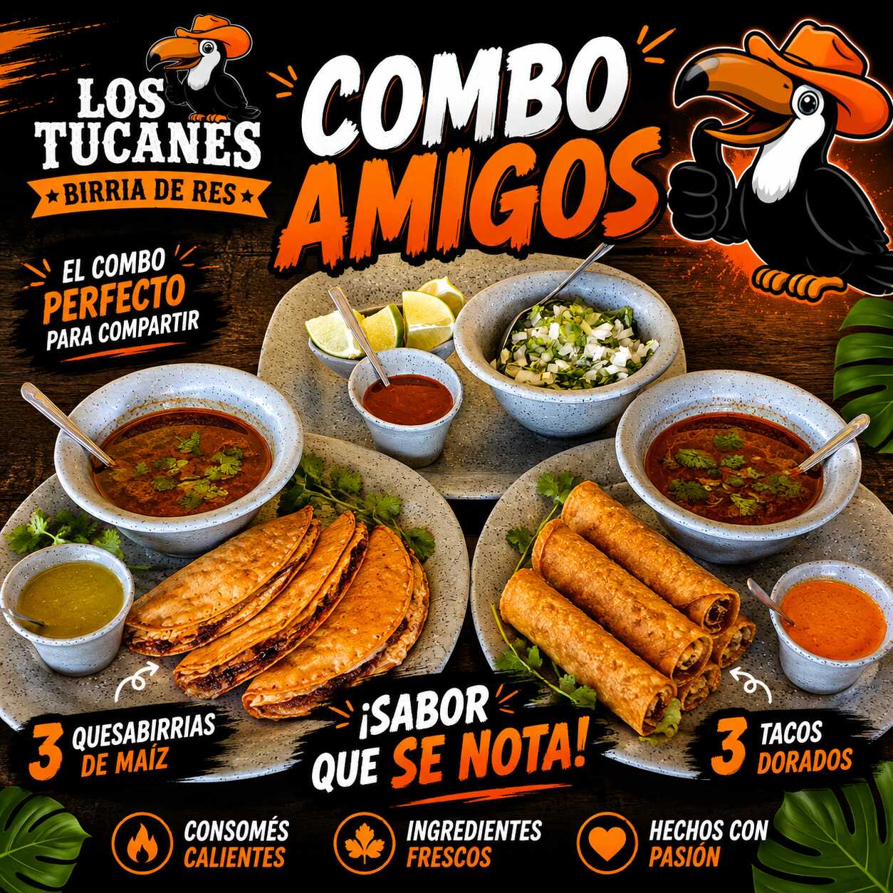 Combo. Amigos (3QB+1Con Ch +3TD + Cons Ch)