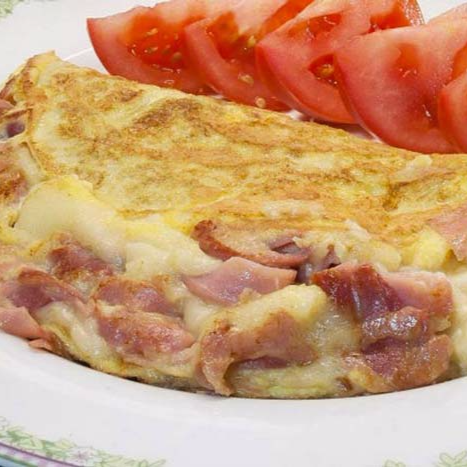 Omelette/jamon con quesillo