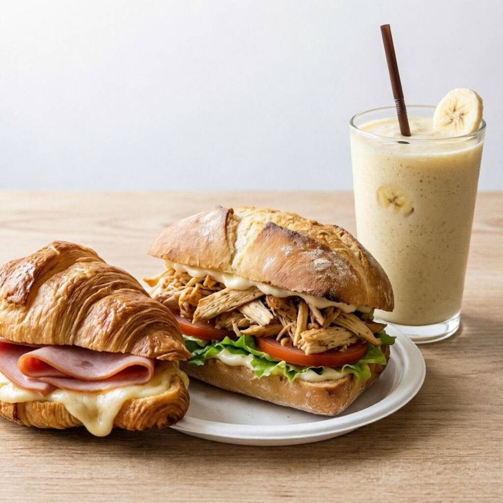 Combo Cueros de Jamon con Queso + Licuado +Sandwic