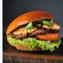 HAMBURGUESA HAWAIANA CON MIEL