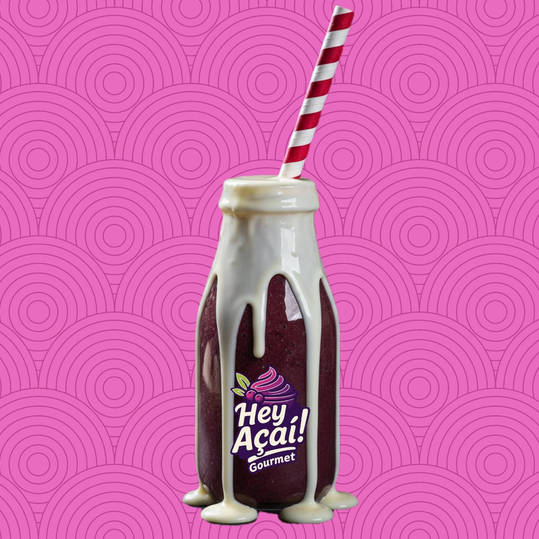 Nossa batida é feita com ingredientes: Açaí cremoso, leite integral, leite condensado e leite em pó.